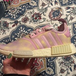 adidas Pink and Pale Yellow women's NMD-Style Sneakers